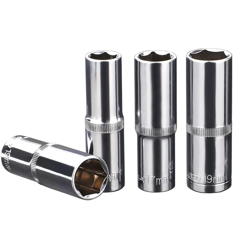 1/2" Drive Extra Long Socket – Mirror Polished Single Hex Socket for Impact Wrenches, Deep Reach 6-Point Socket for Automotive & Mechanical Repair